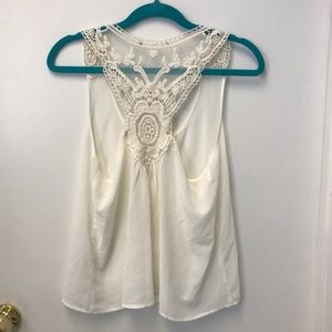 White flowy tank top